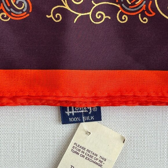 Honey Vintage Silk Paisley Scarf 30" NWT - Picture 3 of 9